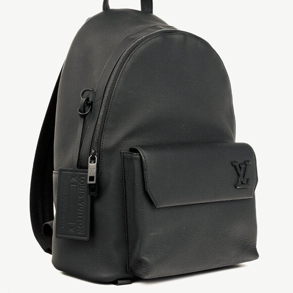 Louis Vuitton Takeoff Black Leather LV Monogram Backpack - Picture 2 of 14